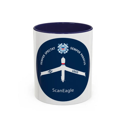 USCG Scan Eagle (U.S. Coast Guard) Accent Coffee Mug 11oz Navy - Go Mug Yourself