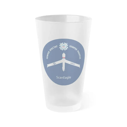 USCG Scan Eagle (U.S. Coast Guard) Frosted Pint Glass 16oz Default Title - Go Mug Yourself