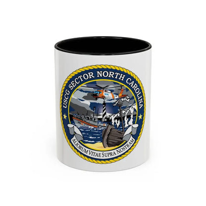 USCG Secctor North Carolina (U.S. Coast Guard) Accent Coffee Mug 11oz Black - Go Mug Yourself