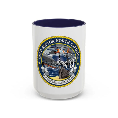 USCG Secctor North Carolina (U.S. Coast Guard) Accent Coffee Mug 15oz Navy - Go Mug Yourself