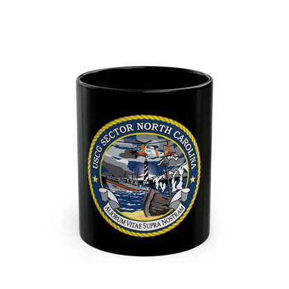 USCG Secctor North Carolina (U.S. Coast Guard) Black Coffee Mug 11oz - Go Mug Yourself