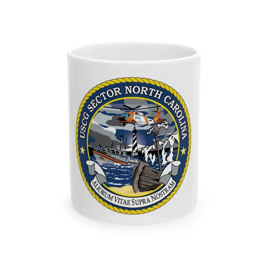 USCG Secctor North Carolina (U.S. Coast Guard) White Coffee Mug 11oz - Go Mug Yourself