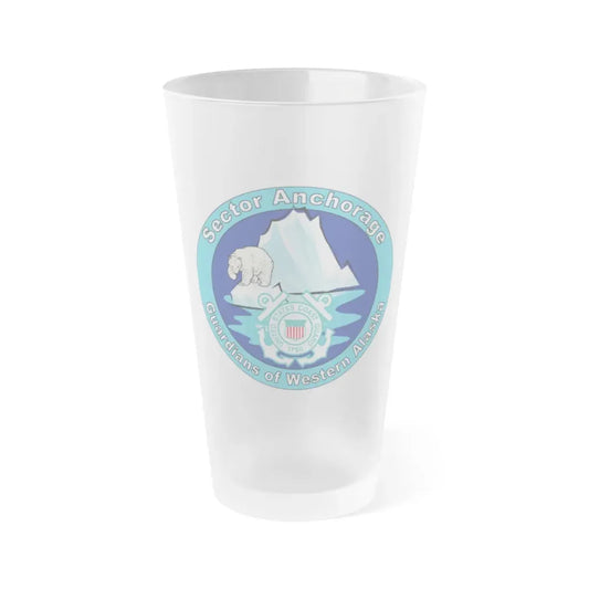 USCG Sector Anchorage (U.S. Coast Guard) Frosted Pint Glass 16oz Default Title - Go Mug Yourself