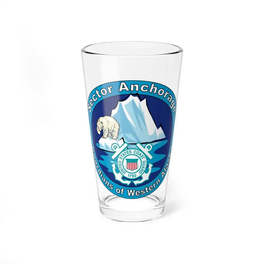 USCG Sector Anchorage (U.S. Coast Guard) Pint Glass 16oz 16oz - Go Mug Yourself