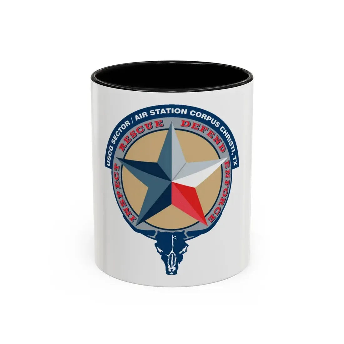 USCG Sector AS Corpus ChristiTX (U.S. Coast Guard) Accent Coffee Mug 11oz Black - Go Mug Yourself