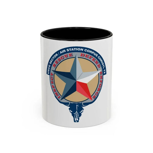 USCG Sector AS Corpus ChristiTX (U.S. Coast Guard) Accent Coffee Mug 11oz Black - Go Mug Yourself