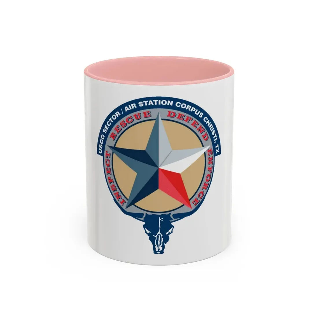 USCG Sector AS Corpus ChristiTX (U.S. Coast Guard) Accent Coffee Mug 11oz Pink - Go Mug Yourself