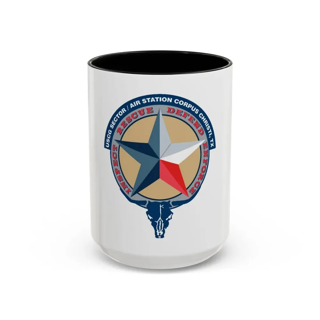 USCG Sector AS Corpus ChristiTX (U.S. Coast Guard) Accent Coffee Mug 15oz Black - Go Mug Yourself