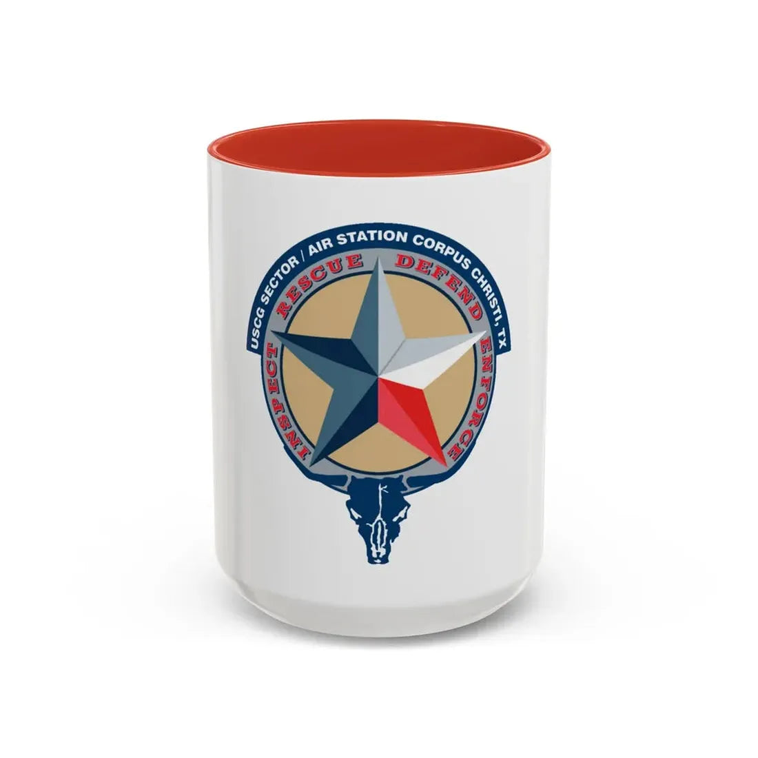 USCG Sector AS Corpus ChristiTX (U.S. Coast Guard) Accent Coffee Mug 15oz Red - Go Mug Yourself