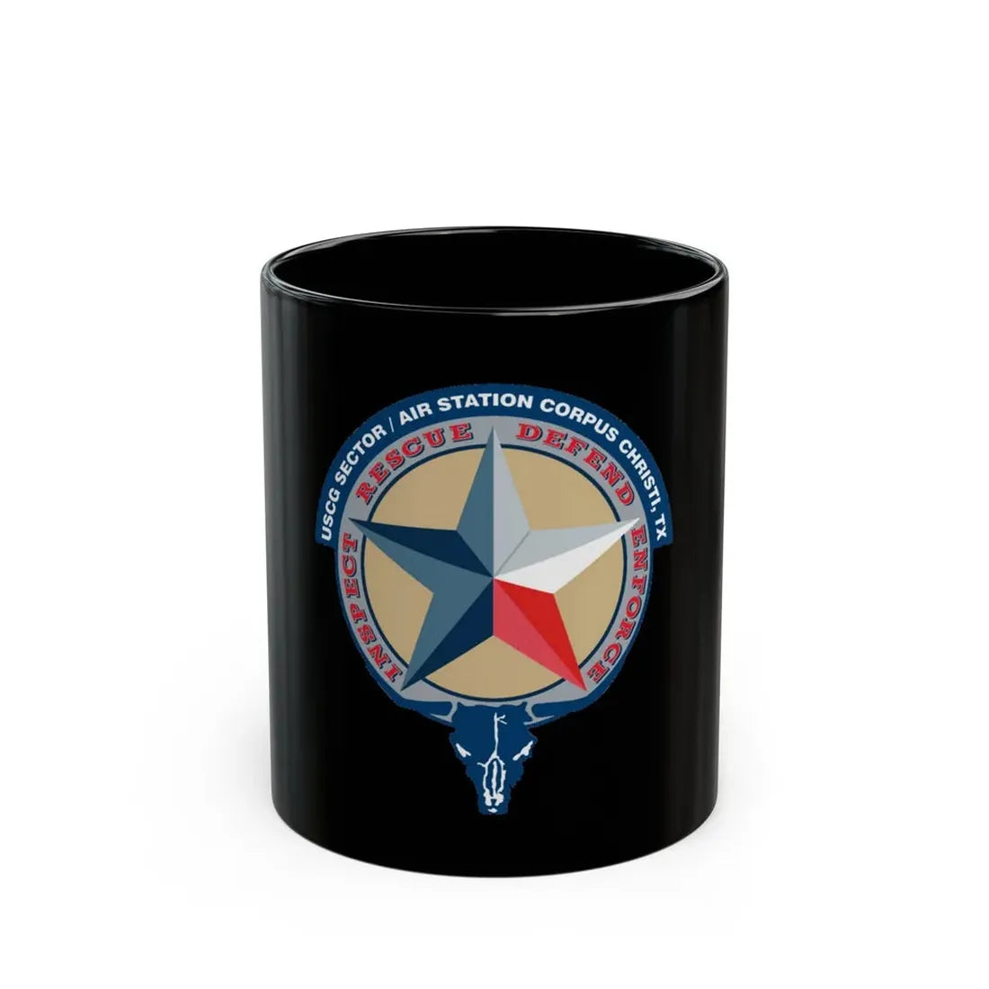 USCG Sector AS Corpus ChristiTX (U.S. Coast Guard) Black Coffee Mug 11oz - Go Mug Yourself