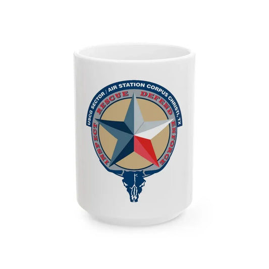 USCG Sector AS Corpus ChristiTX (U.S. Coast Guard) White Coffee Mug 15oz - Go Mug Yourself