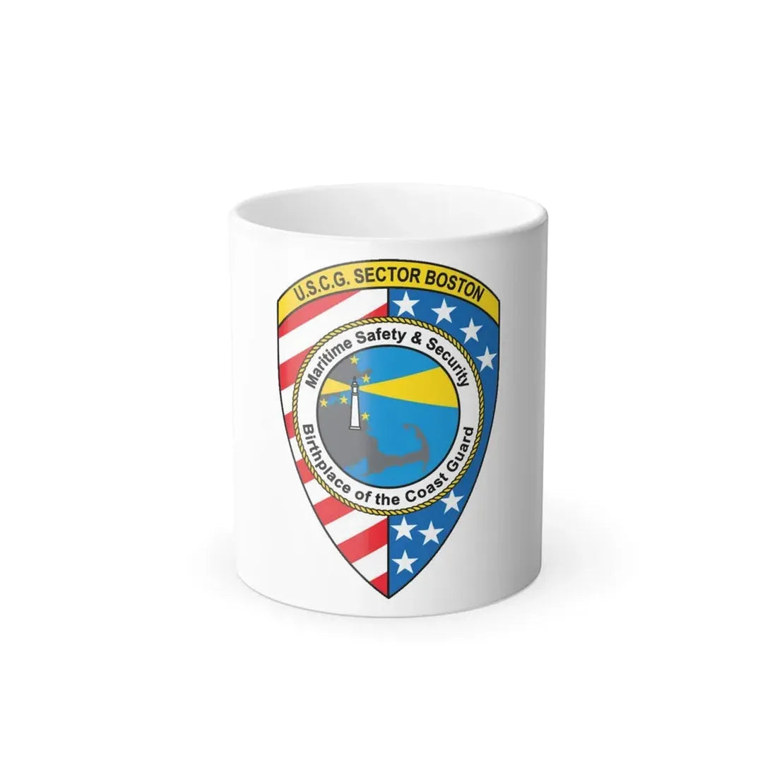 USCG Sector Boston (U.S. Coast Guard) Color Changing Coffee Mug 11oz - Go Mug Yourself