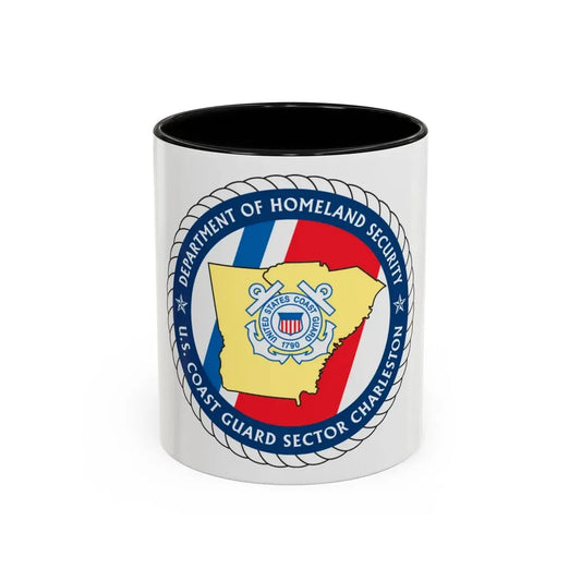 USCG Sector Charleston   DHS (U.S. Coast Guard) Accent Coffee Mug 11oz Black - Go Mug Yourself