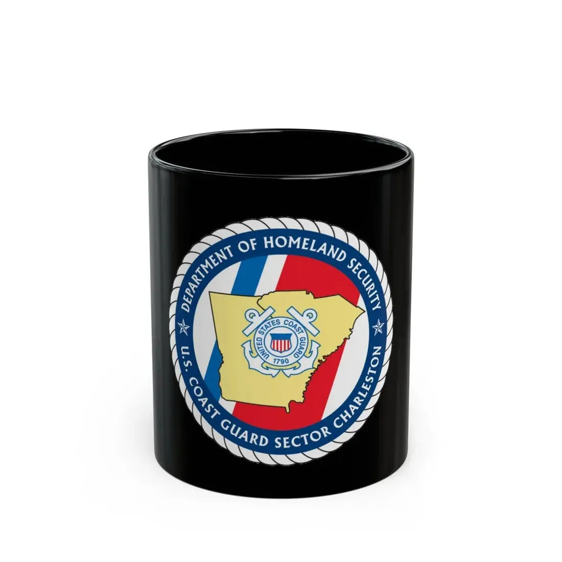 USCG Sector Charleston   DHS (U.S. Coast Guard) Black Coffee Mug 11oz - Go Mug Yourself