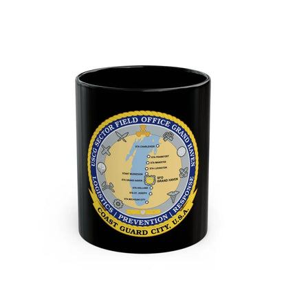 USCG Sector Field Office Grand Haven (U.S. Coast Guard) Black Coffee Mug-11oz-Go Mug Yourself