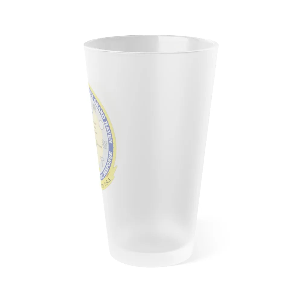 USCG Sector Field Office Grand Haven (U.S. Coast Guard) Frosted Pint Glass 16oz-Go Mug Yourself