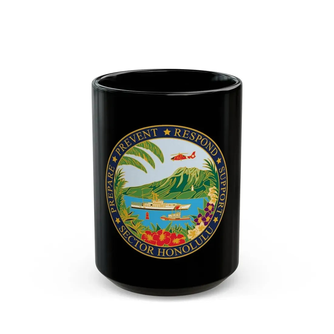 USCG Sector Honolulu (U.S. Coast Guard) Black Coffee Mug - Go Mug Yourself