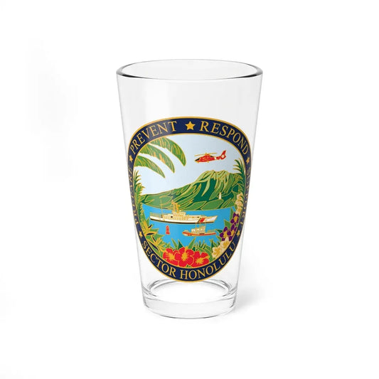 USCG Sector Honolulu (U.S. Coast Guard) Pint Glass 16oz 16oz - Go Mug Yourself