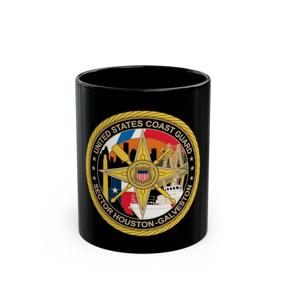 USCG Sector Houston Galveston Wardroom (U.S. Coast Guard) Black Coffee Mug-11oz-Go Mug Yourself