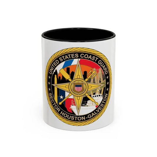 USCG Sector Houston Galveston Wardroom (U.S. Coast Guard) Accent Coffee Mug 11oz Black - Go Mug Yourself