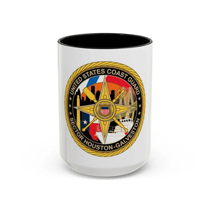USCG Sector Houston Galveston Wardroom (U.S. Coast Guard) Accent Coffee Mug 15oz Black - Go Mug Yourself
