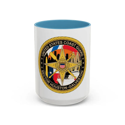 USCG Sector Houston Galveston Wardroom (U.S. Coast Guard) Accent Coffee Mug 15oz Light Blue - Go Mug Yourself