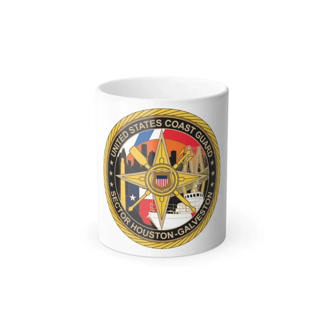 USCG Sector Houston Galveston Wardroom (U.S. Coast Guard) Color Changing Coffee Mug 11oz - Go Mug Yourself