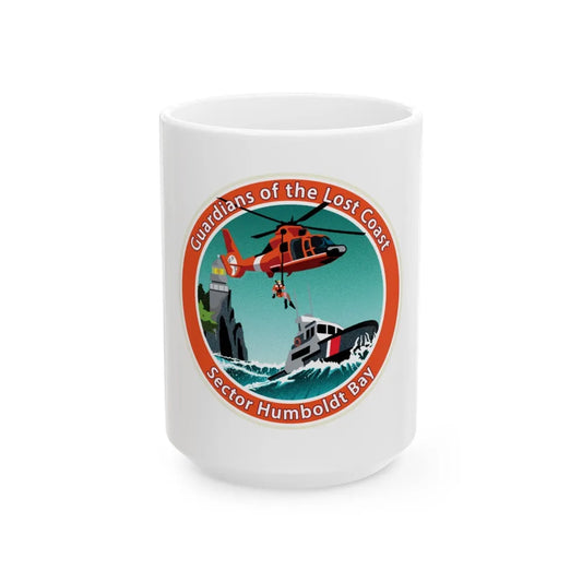 USCG Sector Humboldt Bay (U.S. Coast Guard) White Coffee Mug-15oz-Go Mug Yourself