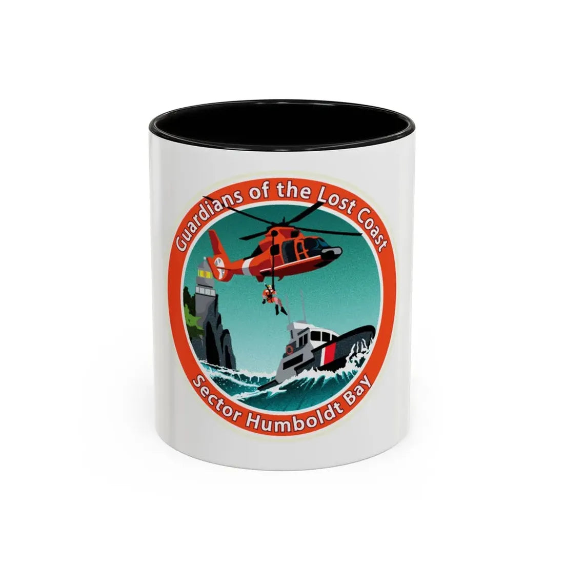 USCG Sector Humboldt Bay (U.S. Coast Guard) Accent Coffee Mug 11oz Black - Go Mug Yourself