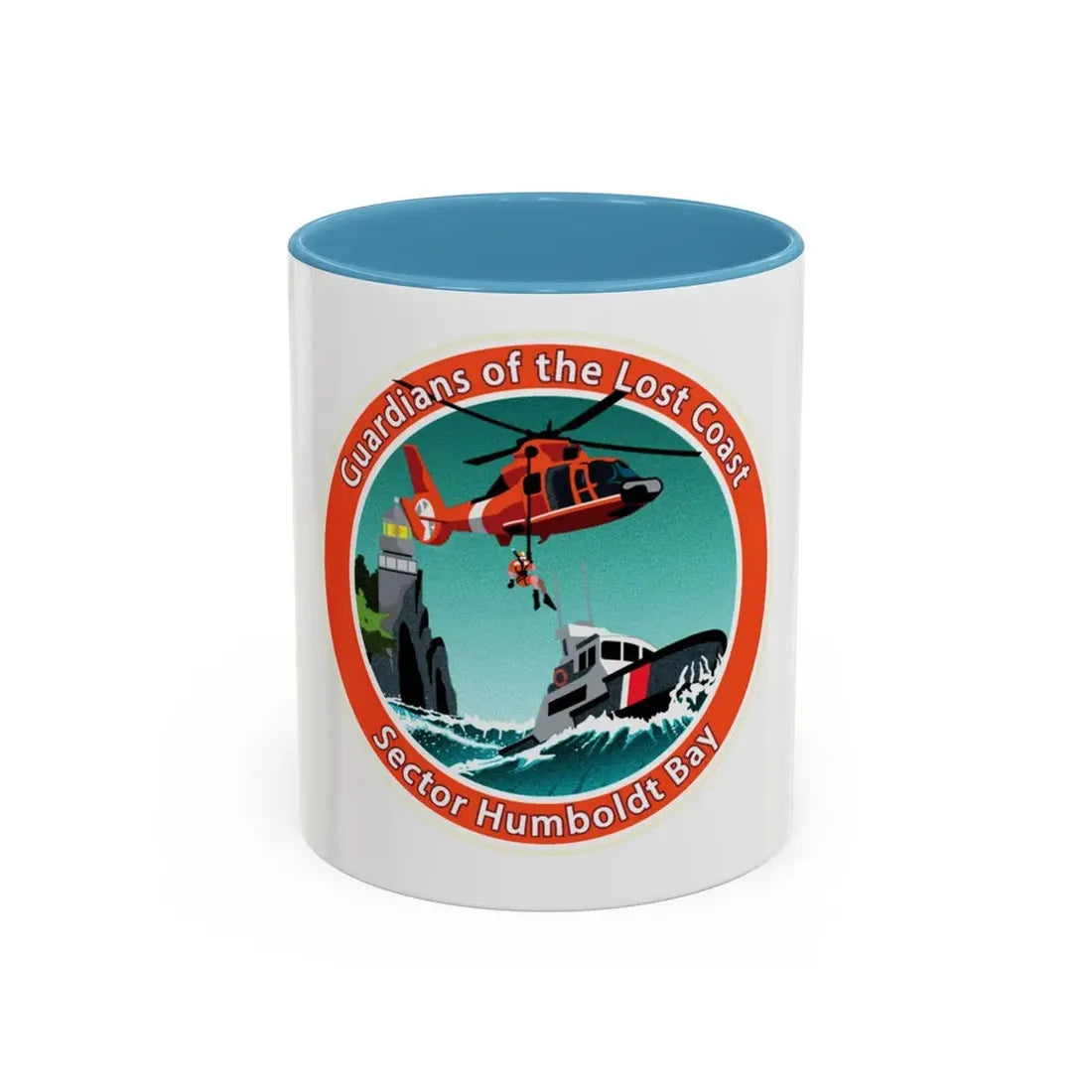 USCG Sector Humboldt Bay (U.S. Coast Guard) Accent Coffee Mug 11oz Light Blue - Go Mug Yourself