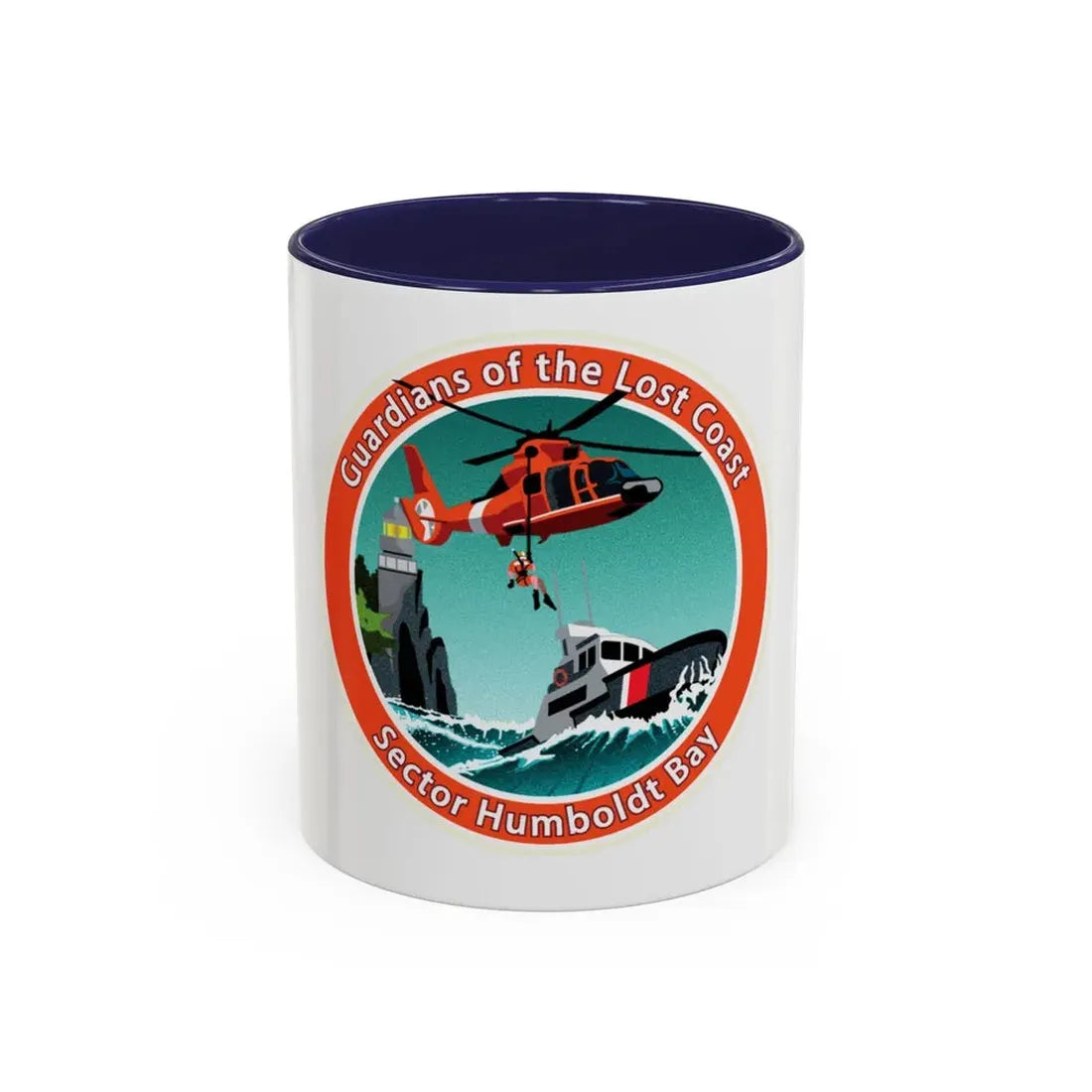 USCG Sector Humboldt Bay (U.S. Coast Guard) Accent Coffee Mug 11oz Navy - Go Mug Yourself