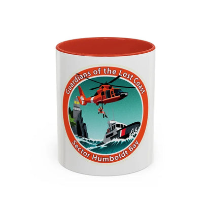 USCG Sector Humboldt Bay (U.S. Coast Guard) Accent Coffee Mug 11oz Red - Go Mug Yourself