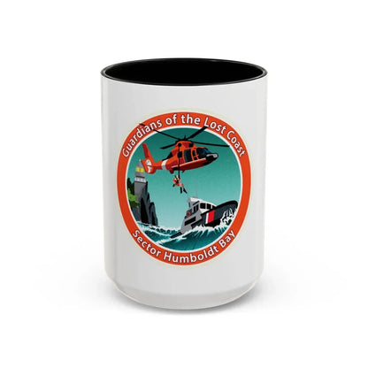 USCG Sector Humboldt Bay (U.S. Coast Guard) Accent Coffee Mug 15oz Black - Go Mug Yourself