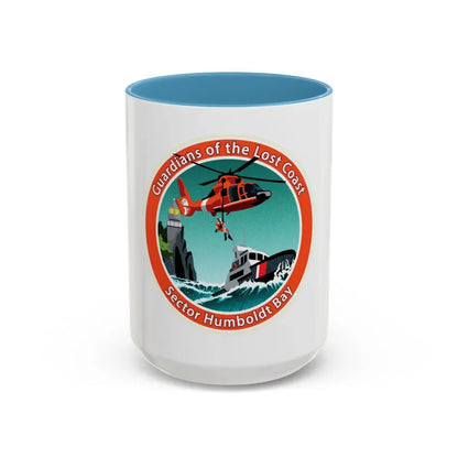 USCG Sector Humboldt Bay (U.S. Coast Guard) Accent Coffee Mug 15oz Light Blue - Go Mug Yourself