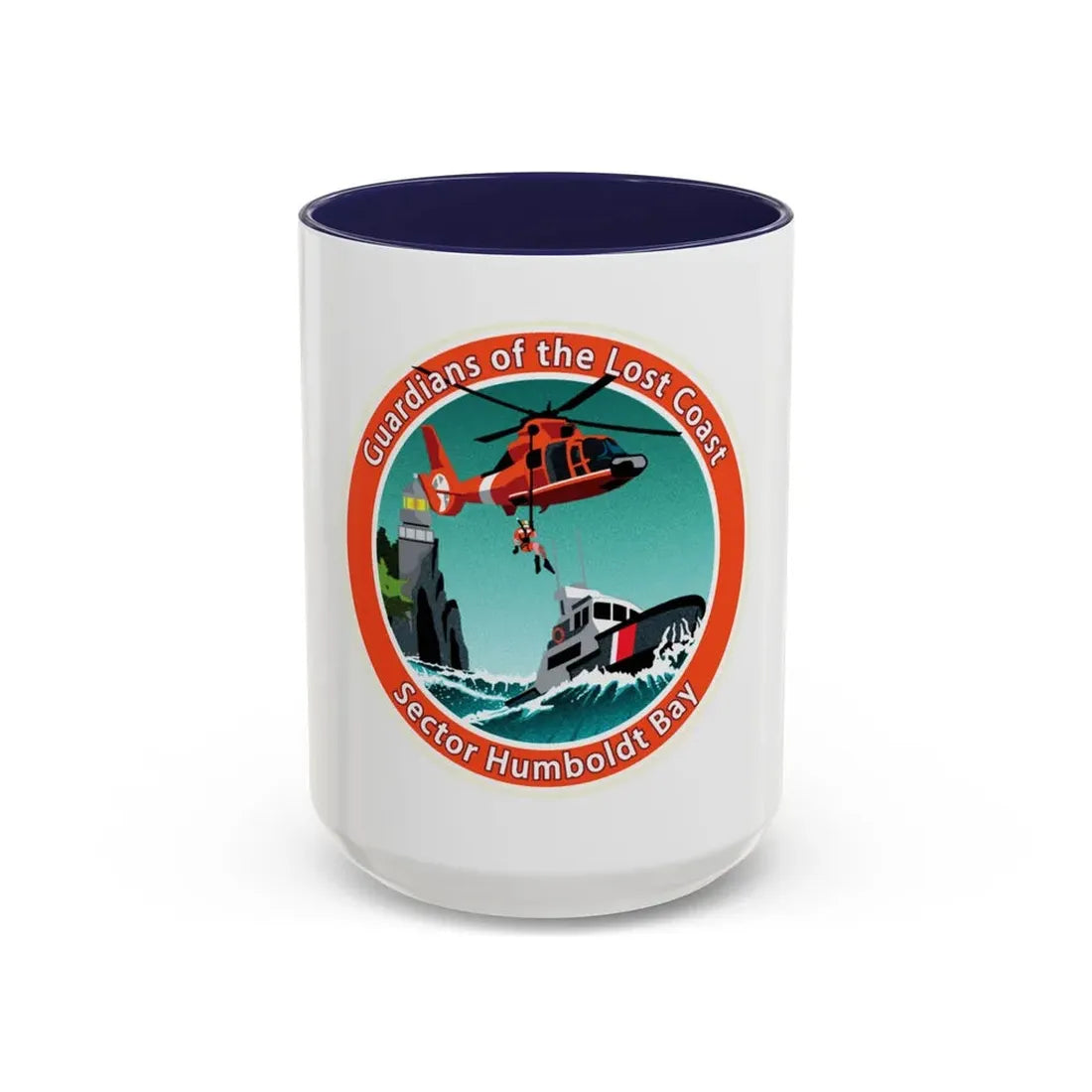 USCG Sector Humboldt Bay (U.S. Coast Guard) Accent Coffee Mug 15oz Navy - Go Mug Yourself