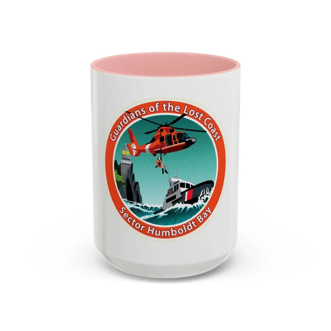 USCG Sector Humboldt Bay (U.S. Coast Guard) Accent Coffee Mug 15oz Pink - Go Mug Yourself
