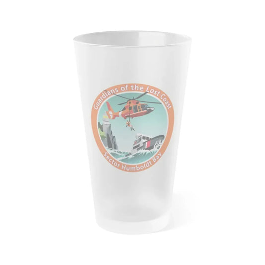 USCG Sector Humboldt Bay (U.S. Coast Guard) Frosted Pint Glass 16oz Default Title - Go Mug Yourself