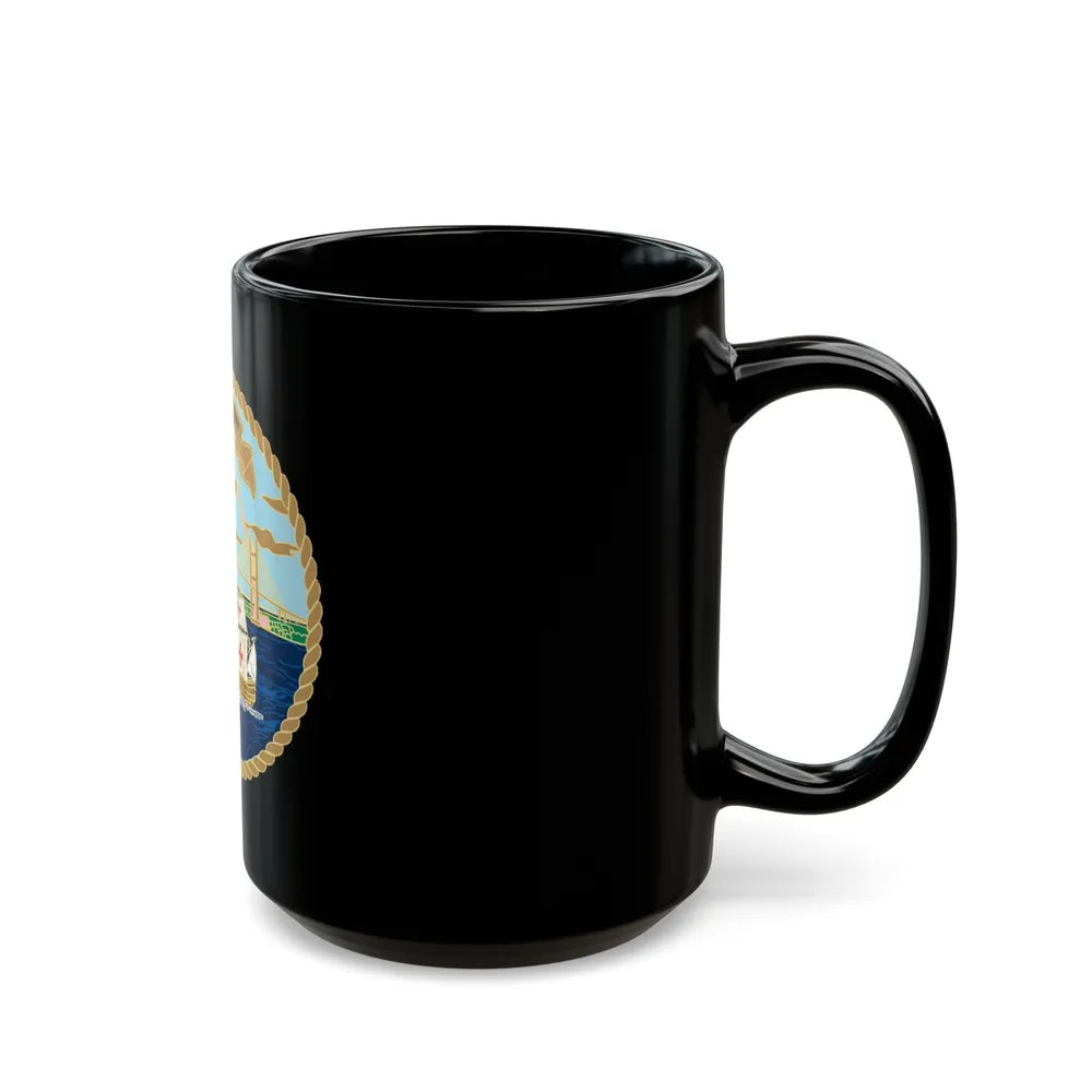 USCG Sector Jacksonville Bridge (U.S. Coast Guard) Black Coffee Mug-Go Mug Yourself