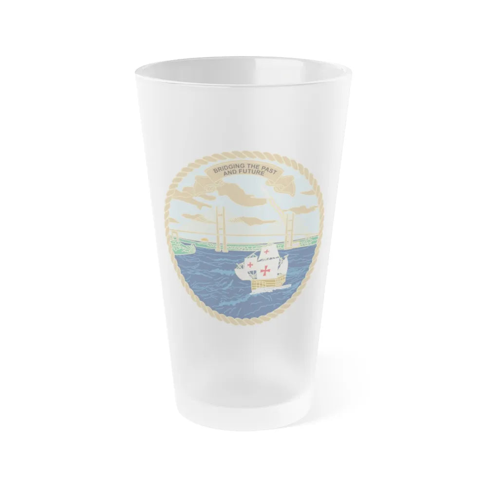 USCG Sector Jacksonville Bridge (U.S. Coast Guard) Frosted Pint Glass 16oz-Go Mug Yourself