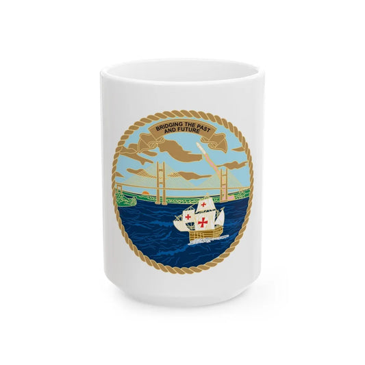 USCG Sector Jacksonville Bridge (U.S. Coast Guard) White Coffee Mug-15oz-Go Mug Yourself