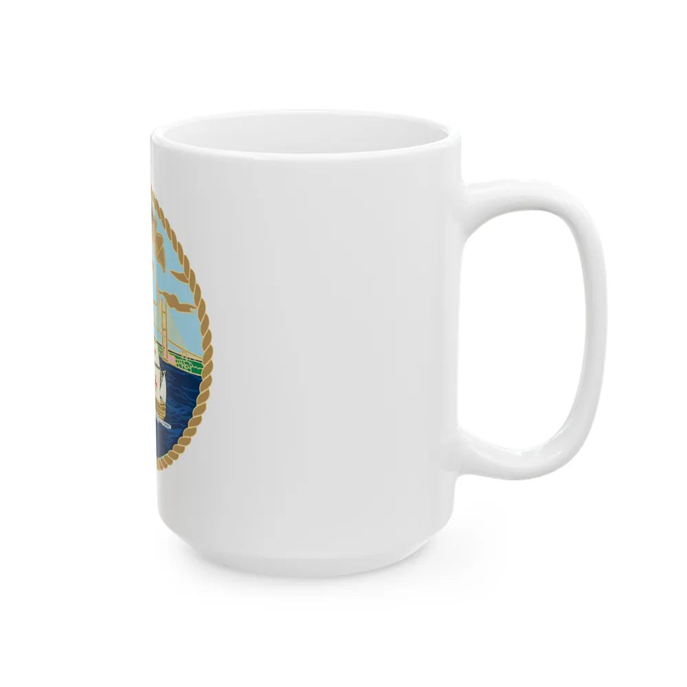 USCG Sector Jacksonville Bridge (U.S. Coast Guard) White Coffee Mug-Go Mug Yourself