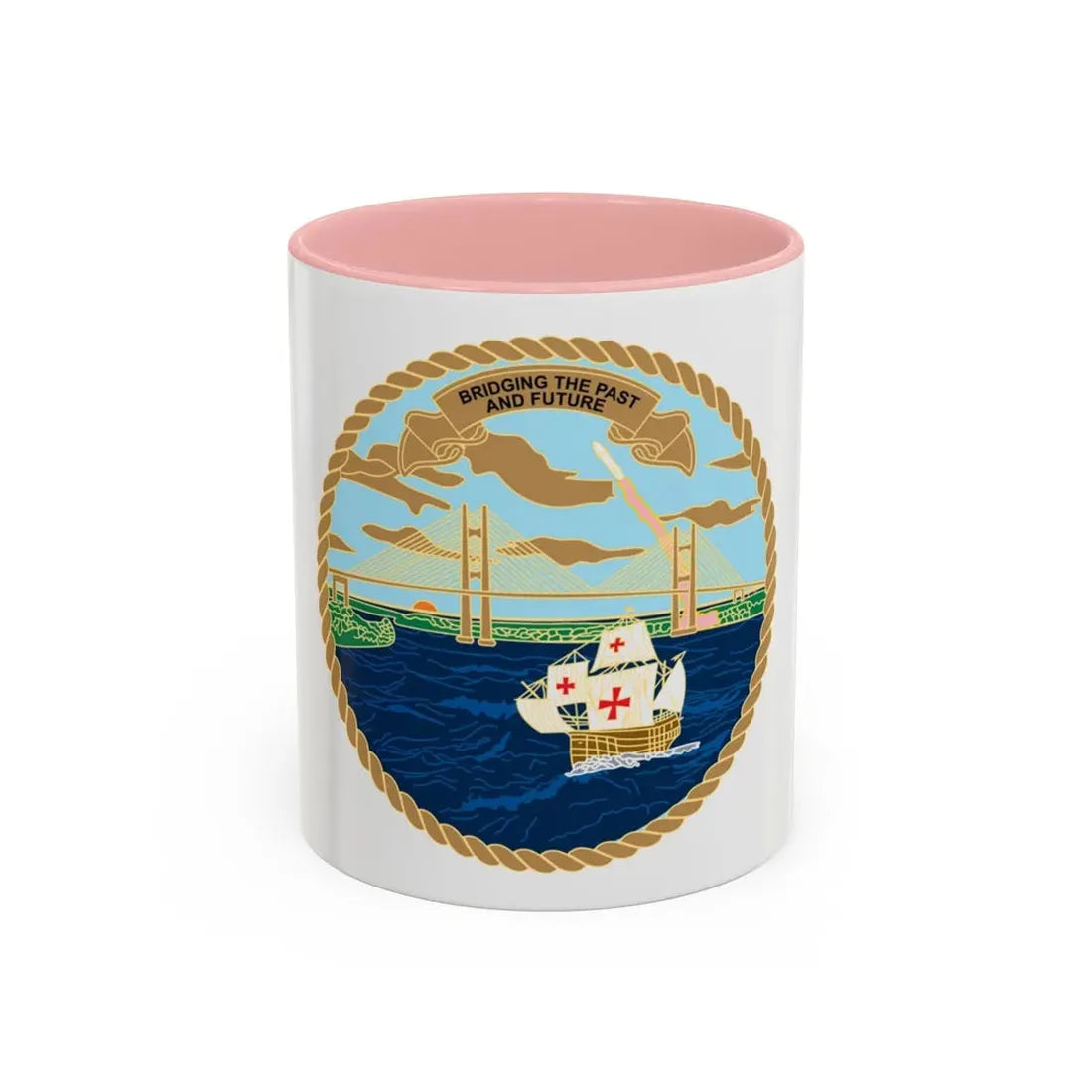 USCG Sector Jacksonville Bridge (U.S. Coast Guard) Accent Coffee Mug 11oz Pink - Go Mug Yourself