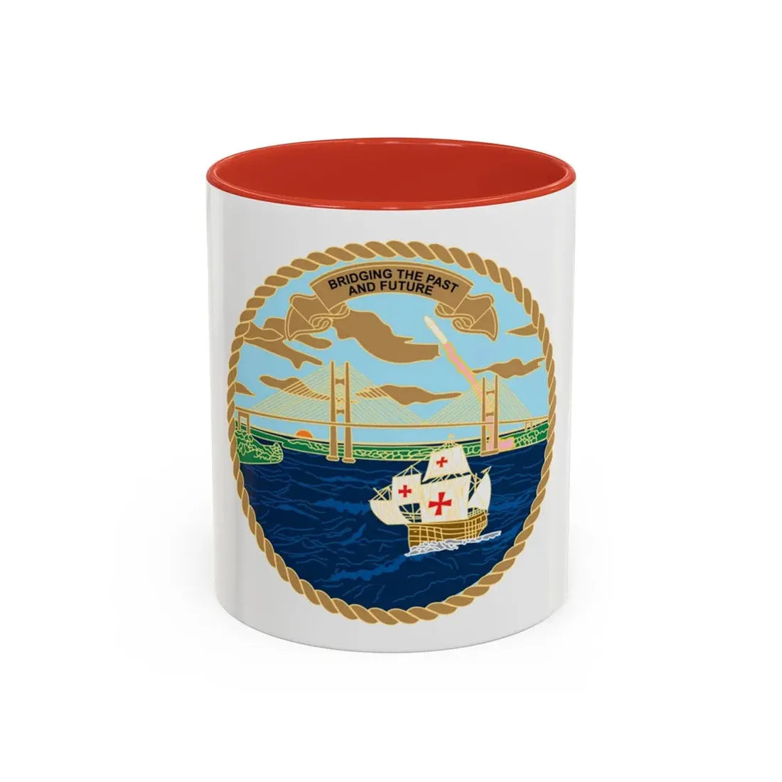 USCG Sector Jacksonville Bridge (U.S. Coast Guard) Accent Coffee Mug 11oz Red - Go Mug Yourself