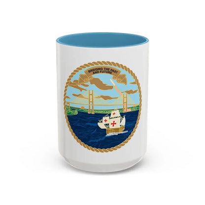USCG Sector Jacksonville Bridge (U.S. Coast Guard) Accent Coffee Mug 15oz Light Blue - Go Mug Yourself