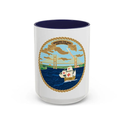 USCG Sector Jacksonville Bridge (U.S. Coast Guard) Accent Coffee Mug 15oz Navy - Go Mug Yourself