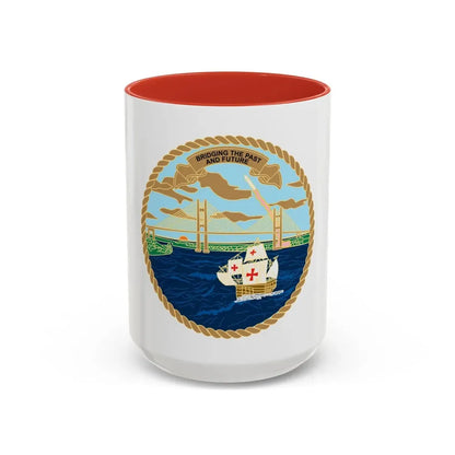 USCG Sector Jacksonville Bridge (U.S. Coast Guard) Accent Coffee Mug 15oz Red - Go Mug Yourself