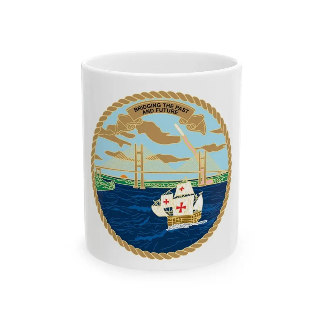 USCG Sector Jacksonville Bridge (U.S. Coast Guard) White Coffee Mug 11oz - Go Mug Yourself