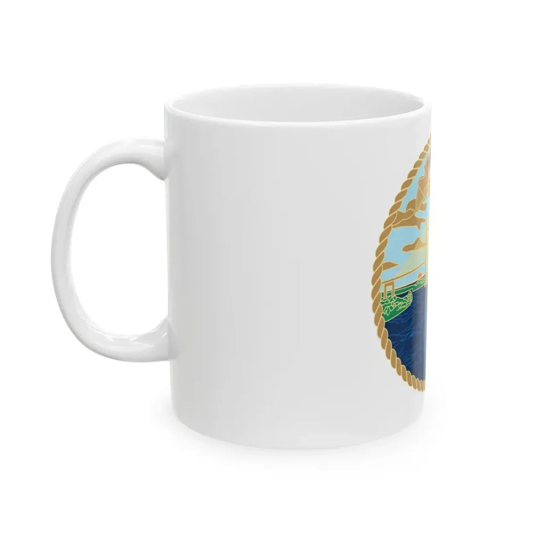 USCG Sector Jacksonville Bridge (U.S. Coast Guard) White Coffee Mug - Go Mug Yourself