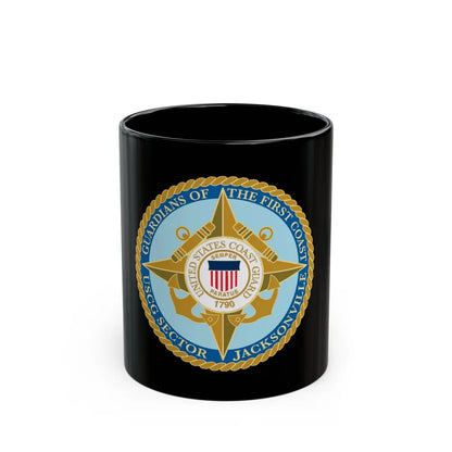 USCG Sector Jacksonville Guardians of the first coast (U.S. Coast Guard) Black Coffee Mug-11oz-Go Mug Yourself