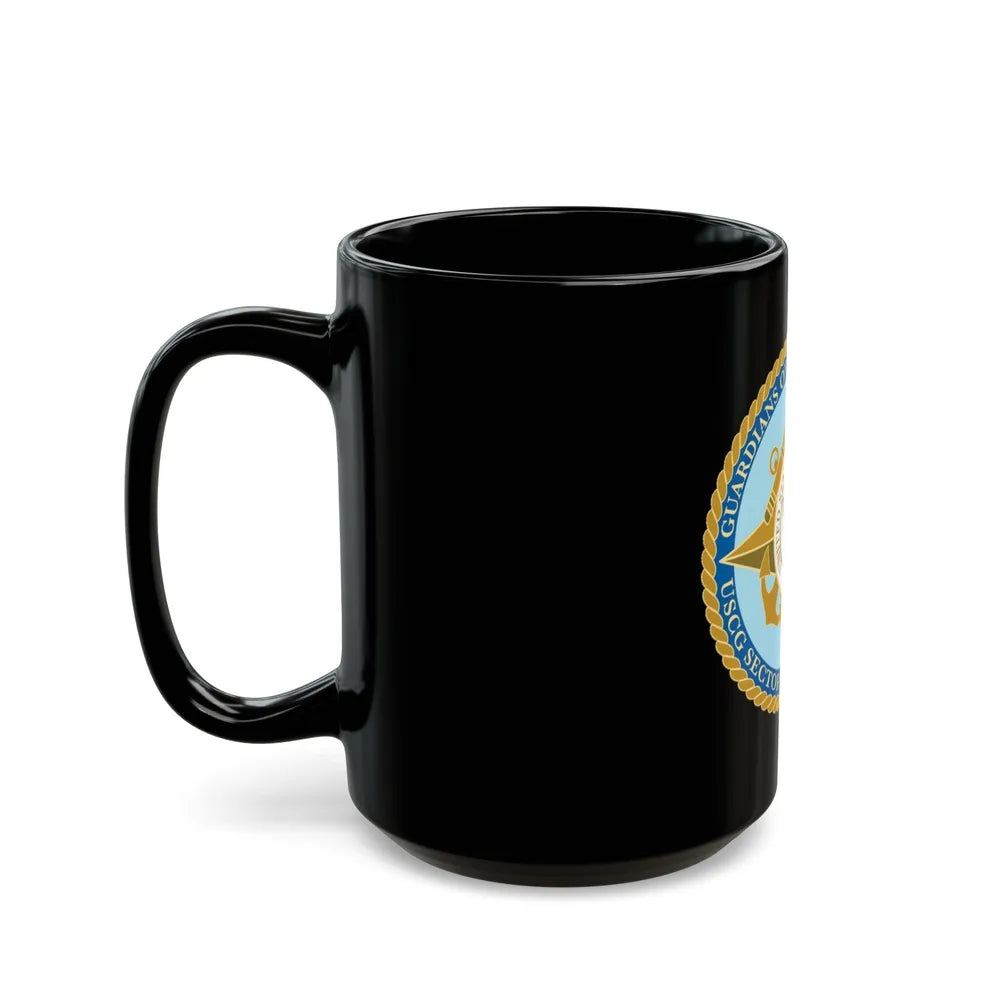 USCG Sector Jacksonville Guardians of the first coast (U.S. Coast Guard) Black Coffee Mug-Go Mug Yourself